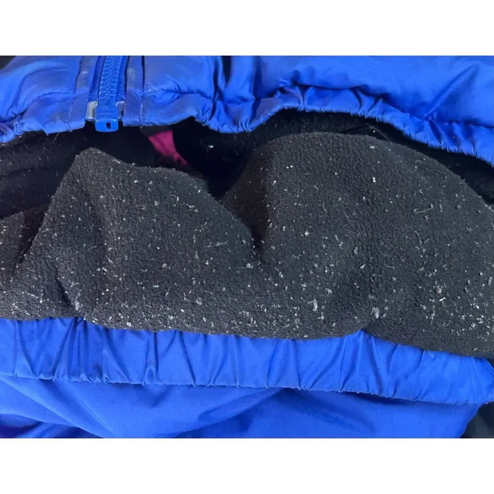 North Face Moondoggy 550-fill Down 4T Puffer Hooded Coat Blue Black
